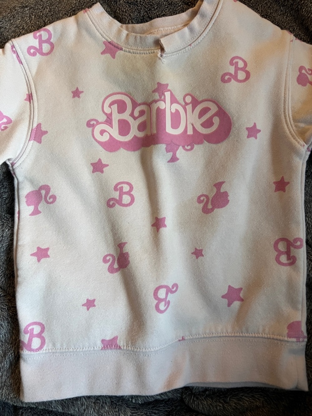 Barbie Light Pink Pullover with White Script Logo